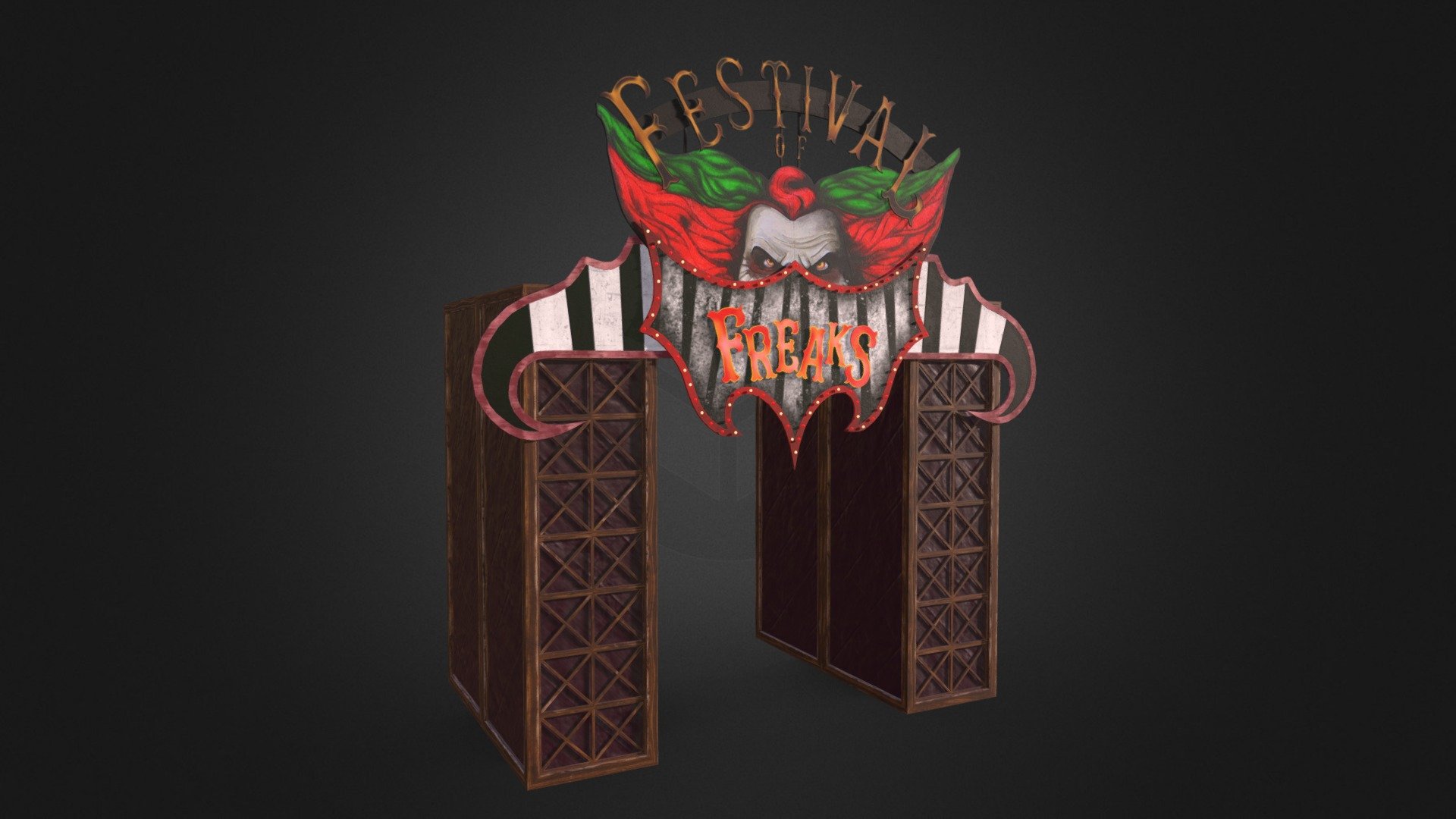 Festival of Freaks Entrance 3D model by Meadow [8fc8caa] Sketchfab