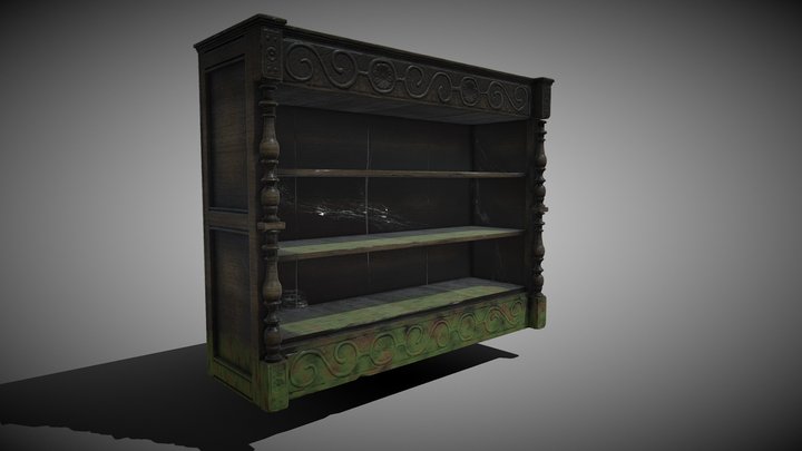 Forgotten Victorian Book Shelf 3D Model