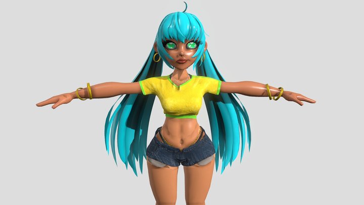 Brazilian_hatsune miku 3D Model