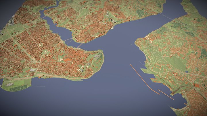 Istanbul Turkiye - city and urban 3D Model