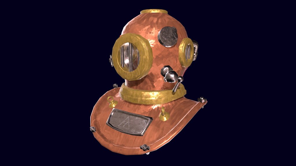 Stylized Deep Sea Diving Helmet