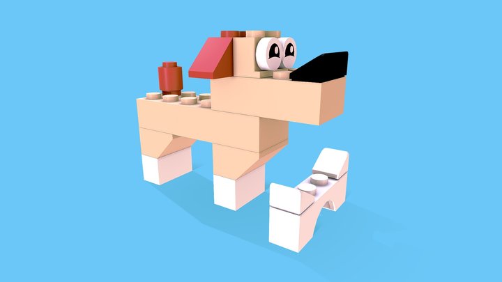 LEGO Dog 3D Model