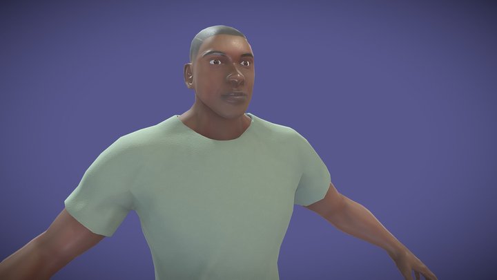 Male Game Character 3D Model