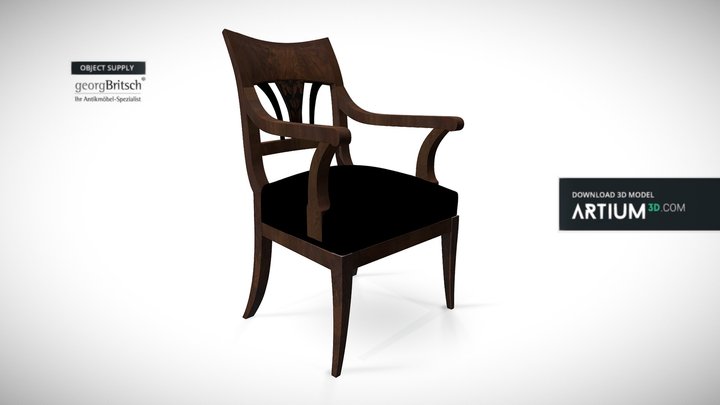 Biedermeier armchair - Georg Britsch 3D Model