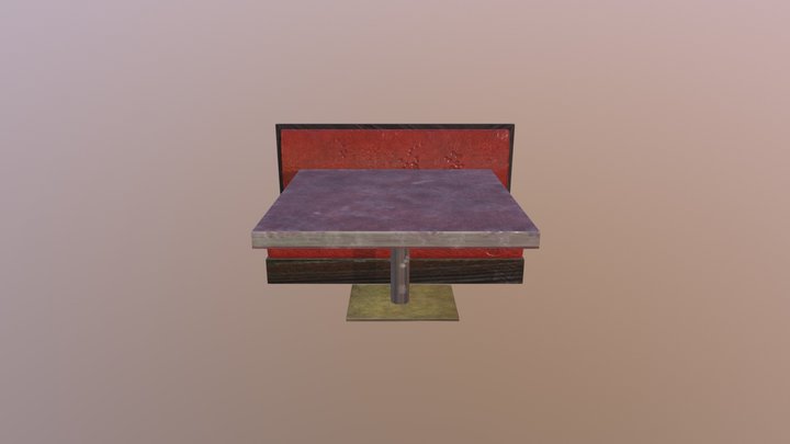 Diner Booth 3D Model