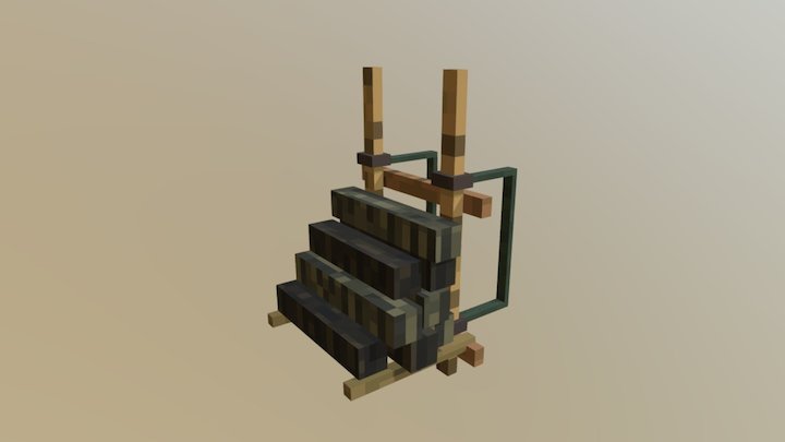 External Frame Backpack - Log Carry 3D Model