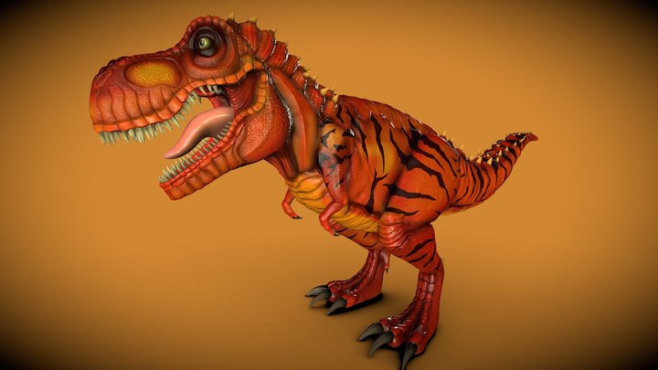 T- rex Stylized 3D Model
