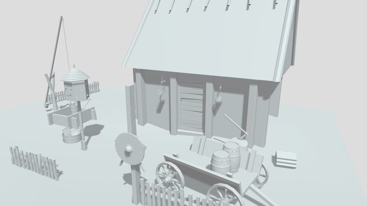 Blacksmith shop. The Witcher 3D Model