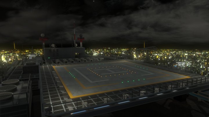 yakuza 3 - millennium tower roof 3D Model