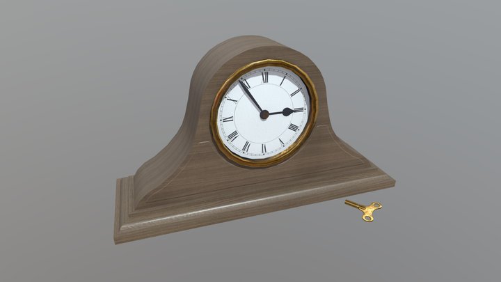 Mantle Clock 3D Model