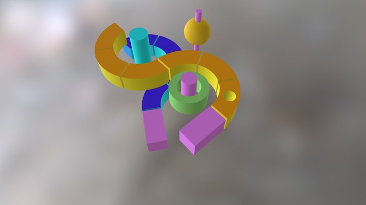 Shapes animated 3D Model
