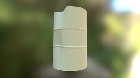 (Unfinished) Damaged Barrel 3D Model