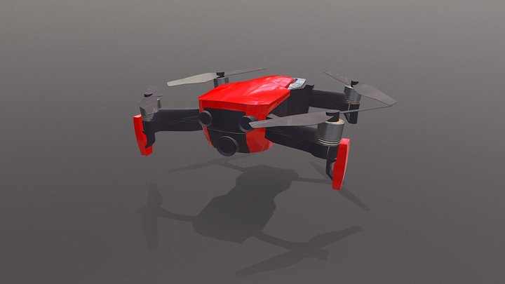 Textured Drone Model 3D Model