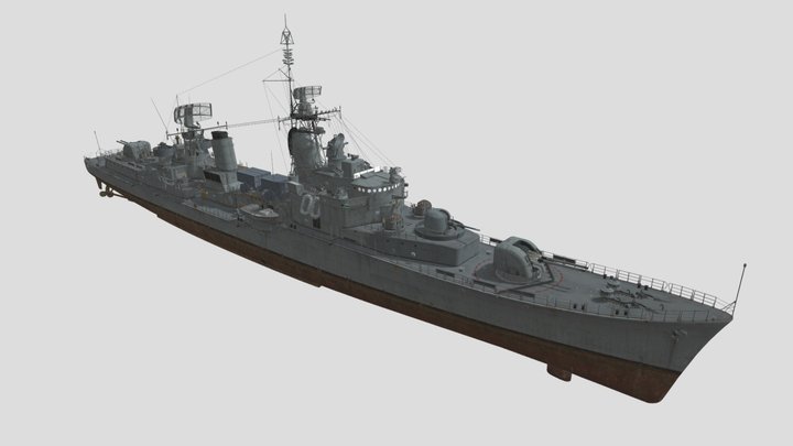 Dutch Navy Destroyer Amsterdam 3D Model