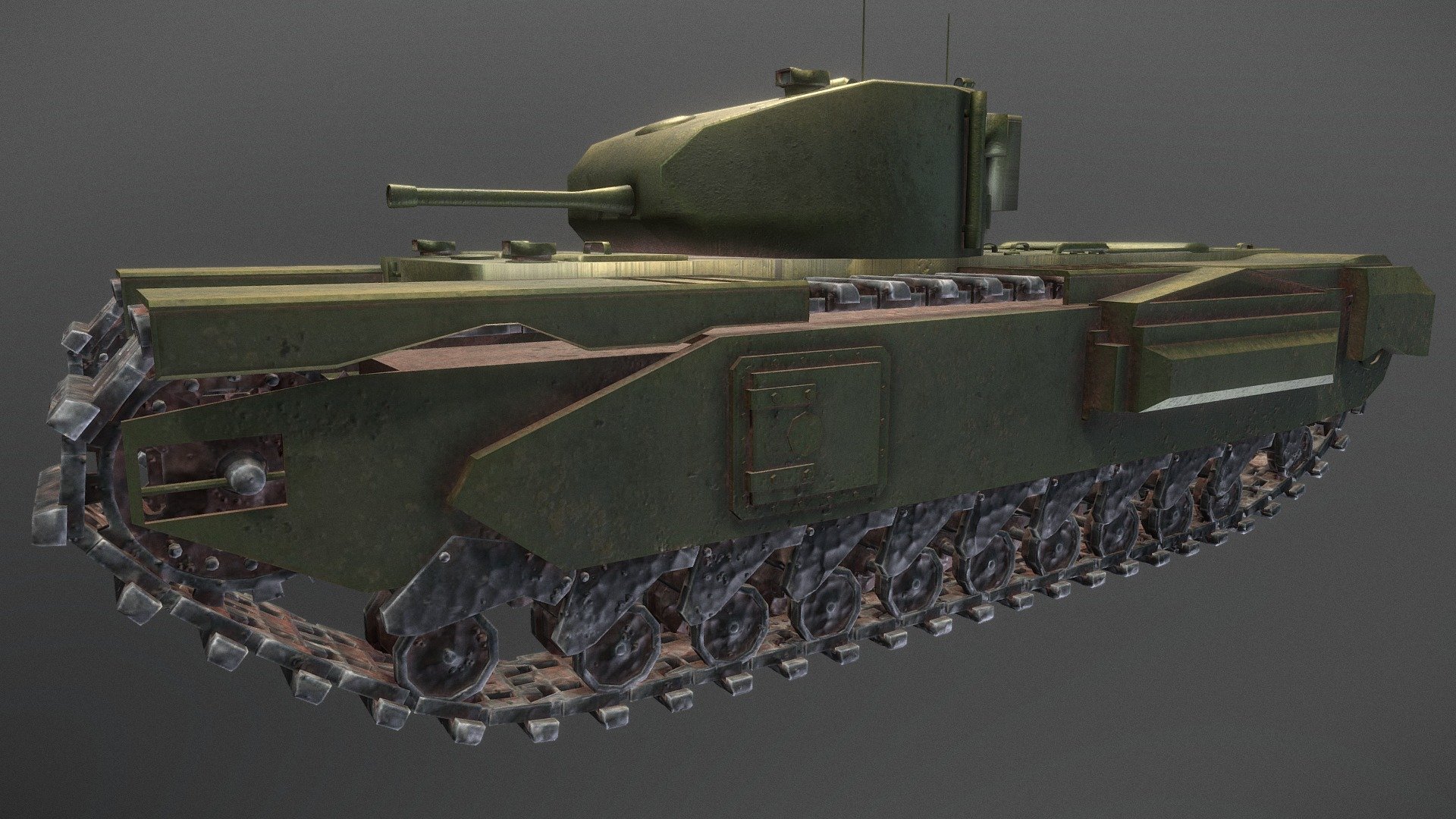 STL file Churchill Tank, High Detail