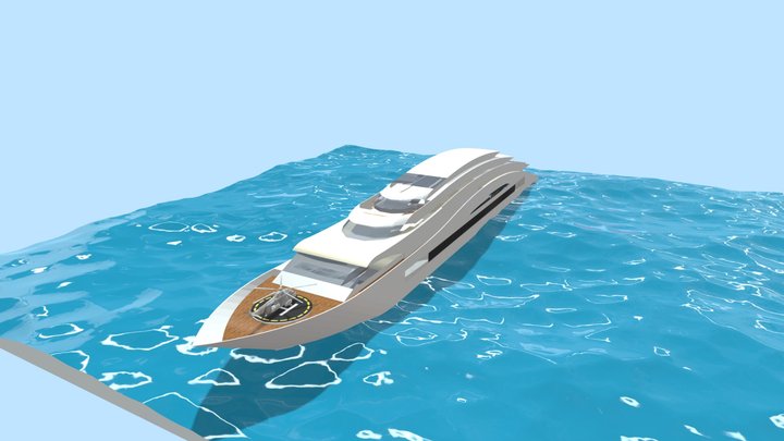 Finished Cruise Ship 3D Model