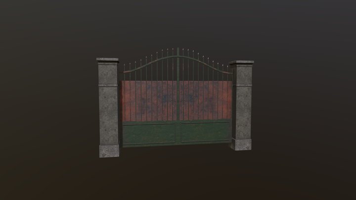 Old Metal Gate 3D Model