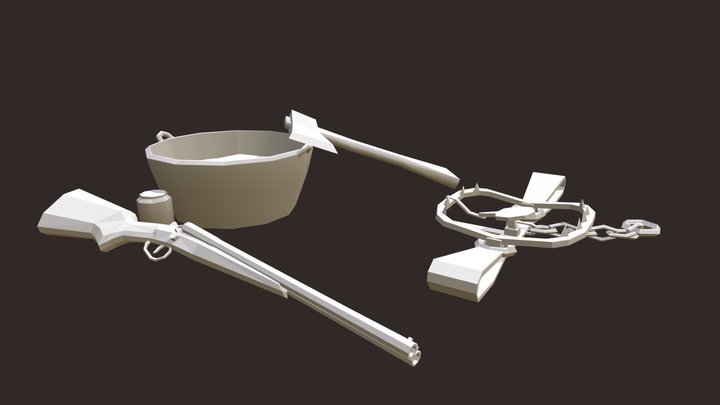 Forest Loner - Model 2 More detailed props 3D Model