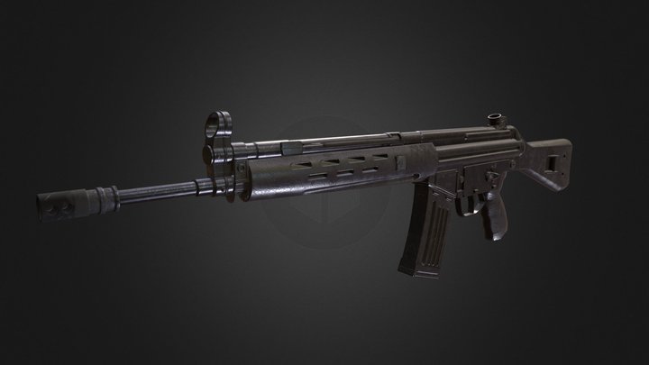 hk-43 texture rework 3D Model