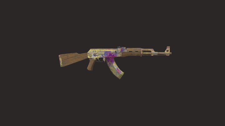 Ak con texturas 3D Model
