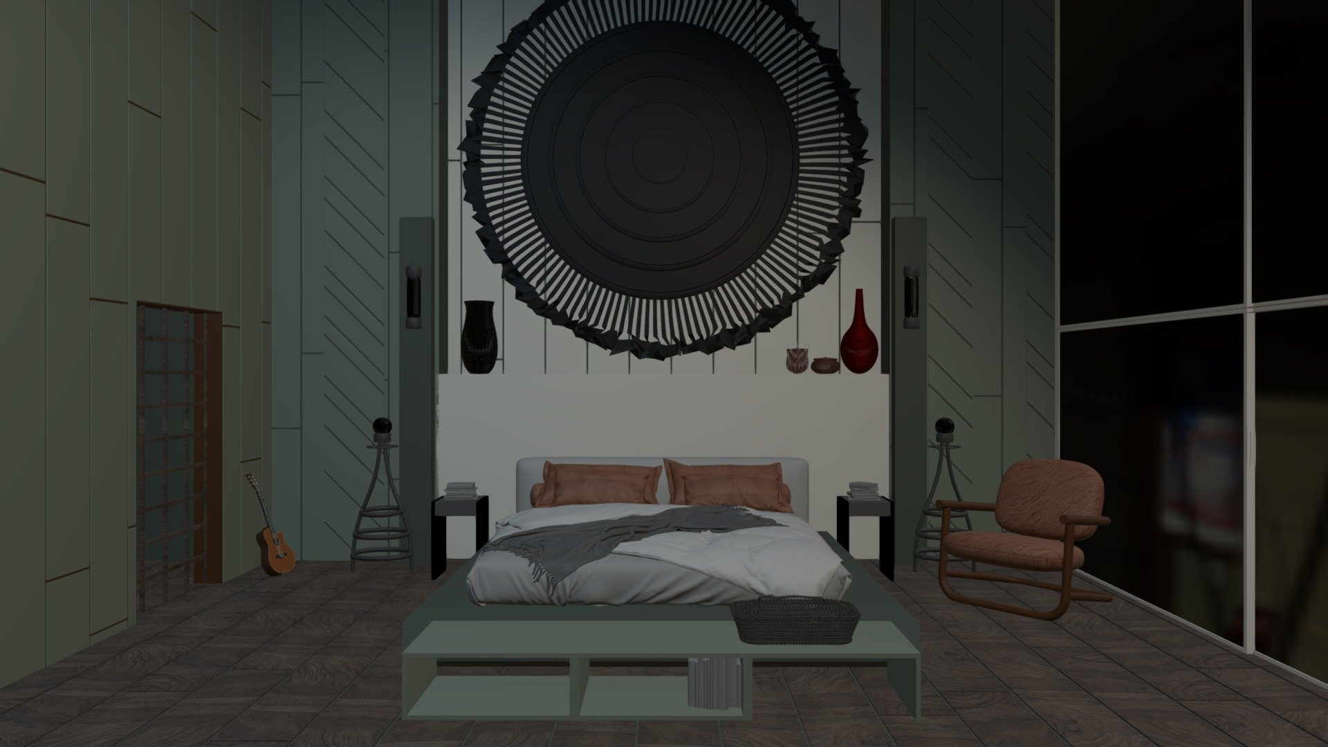 Bedroom - 3D model by sanaznaderi [8fd9111] - Sketchfab