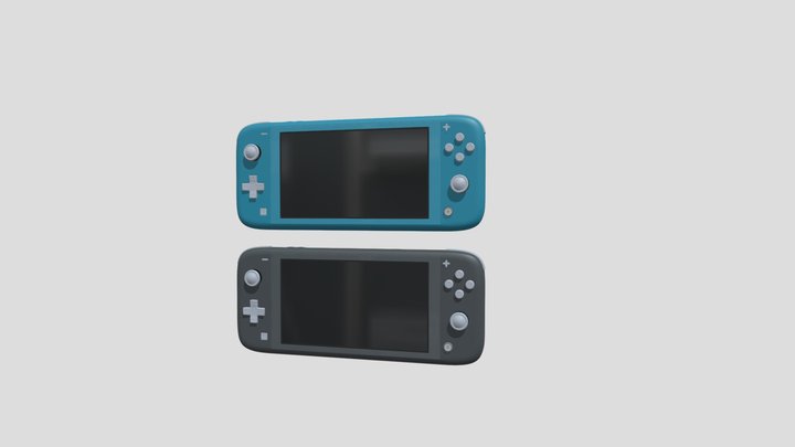 Nintendo Switch Lite- gray and turquoise 3D Model