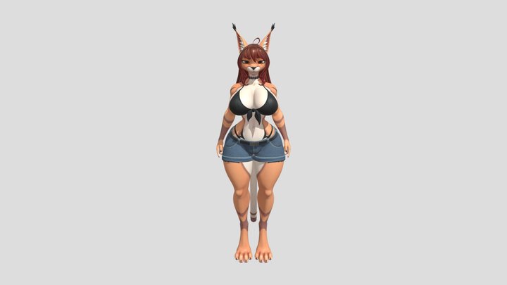 Caracal_ashley_big_cat_free 3D Model