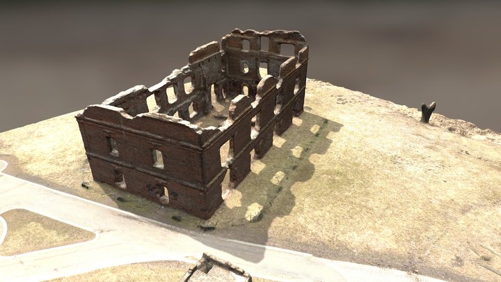 Руины мельницы 19 в. в Лошицком парке 3D Model