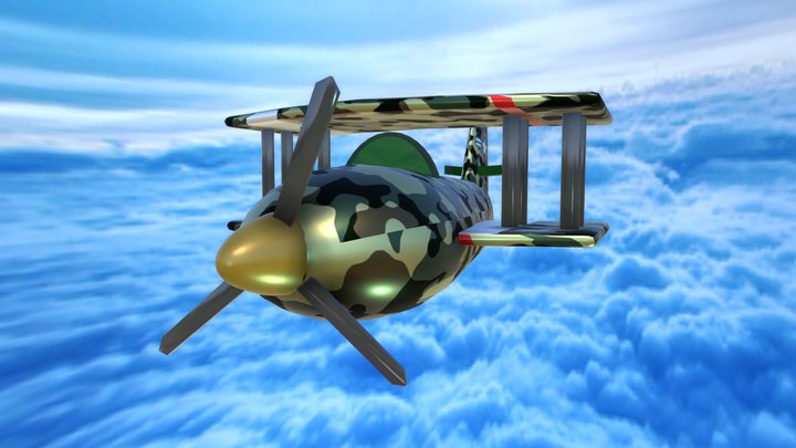 Avión Militar 3D Model