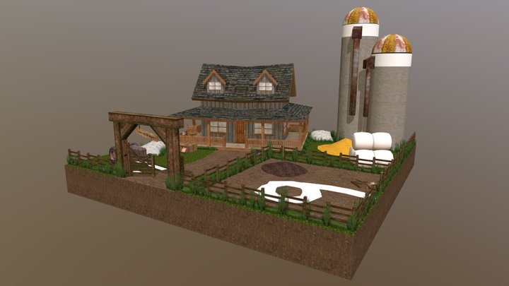 DAE Diorama retake – Small farm 3D Model