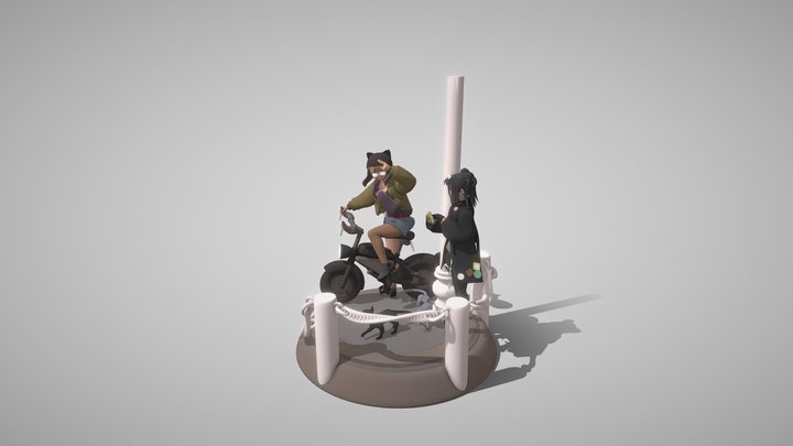 Eバイク スターチュ 1 3D Model
