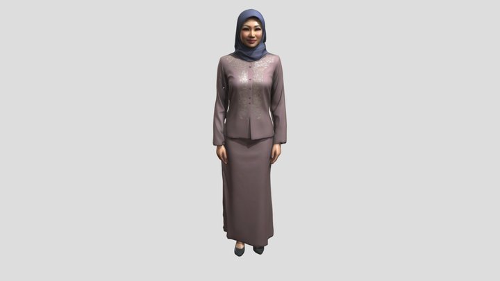 Female with hijab 3D Model
