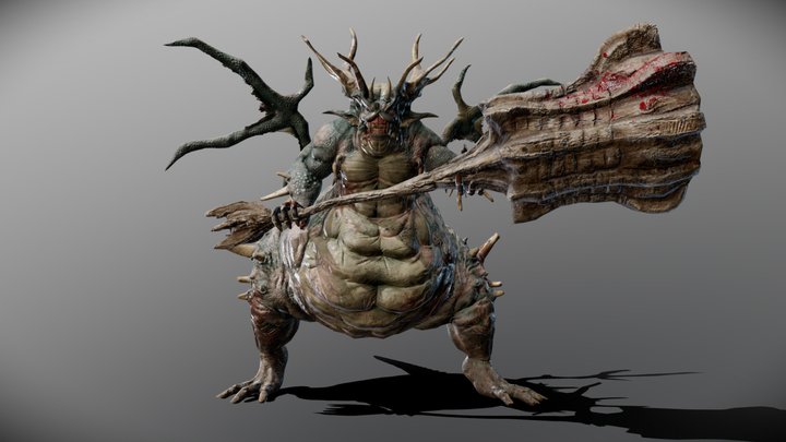 Asylum Demon (Dark Souls Fan Art) 3D Model