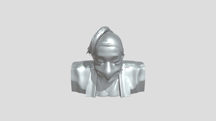Person wearing a detailed mask 3D Model