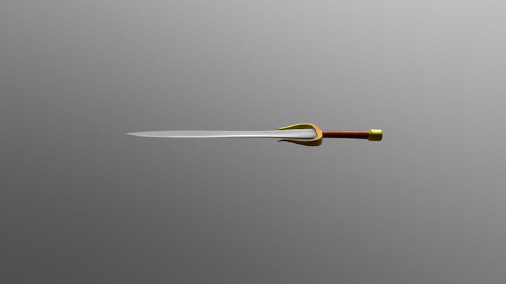 Sword Text 3D Model