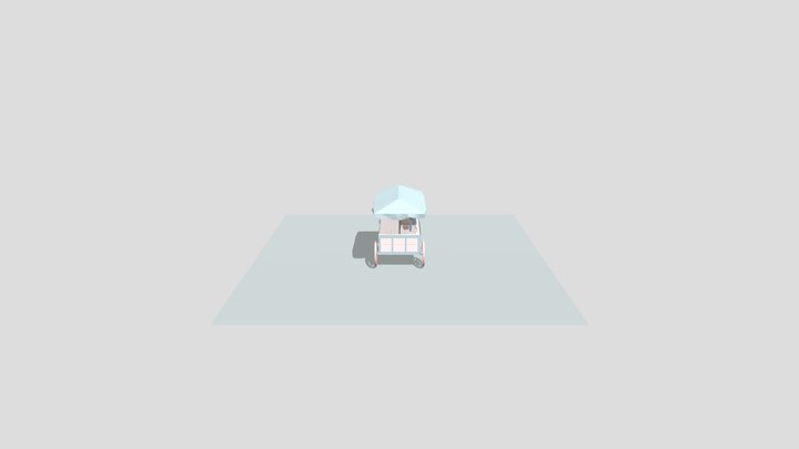Ice Cream Cart 3D Model