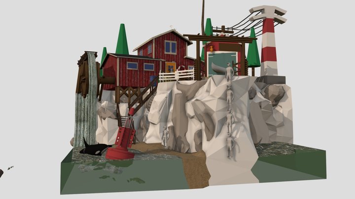 DAE WIP Diorama -By The Ocean 3D Model