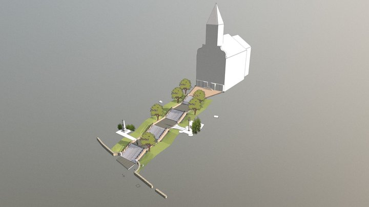 Felnémeti templomlépcső 3D Model