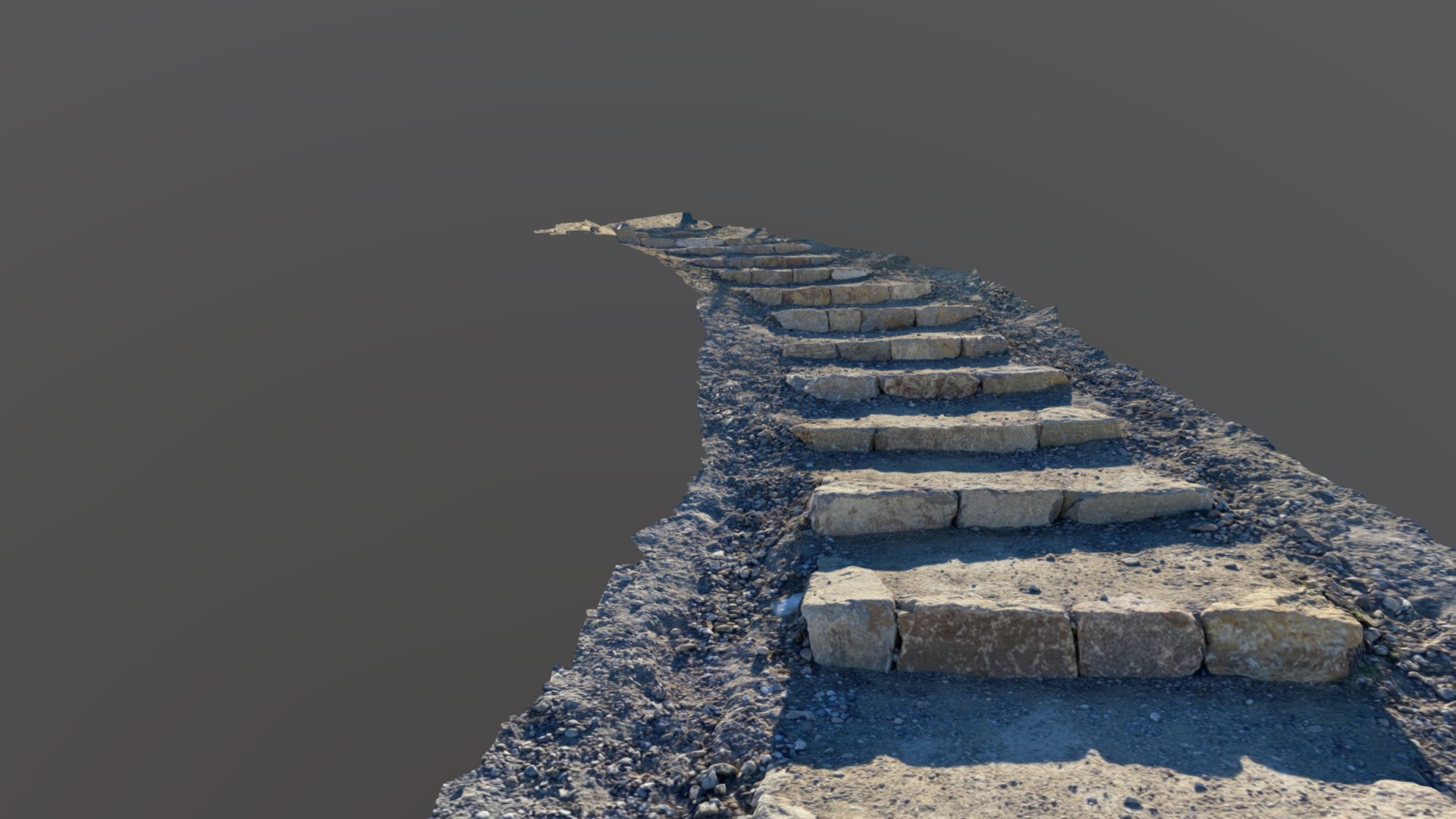 3D model stone stairs