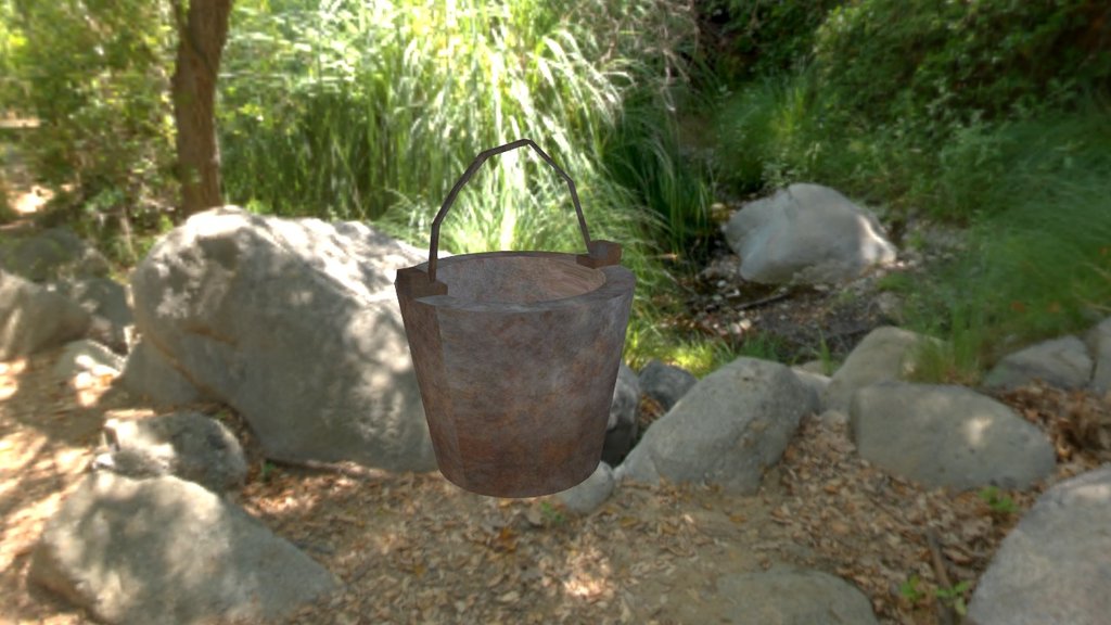 Old Bucket Low Poly