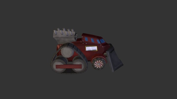 Half Track 3D Model