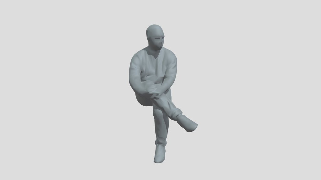 Lowpoly Male Sitting