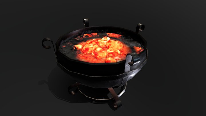 medieval fire pot 3D Model