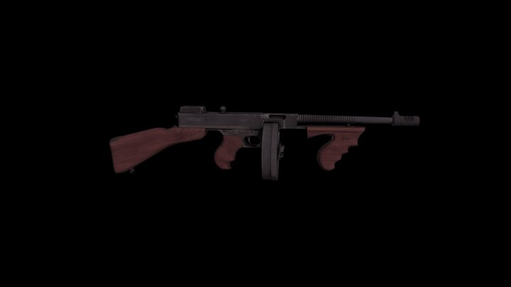 Colt Model 1921A Thompson 3D Model