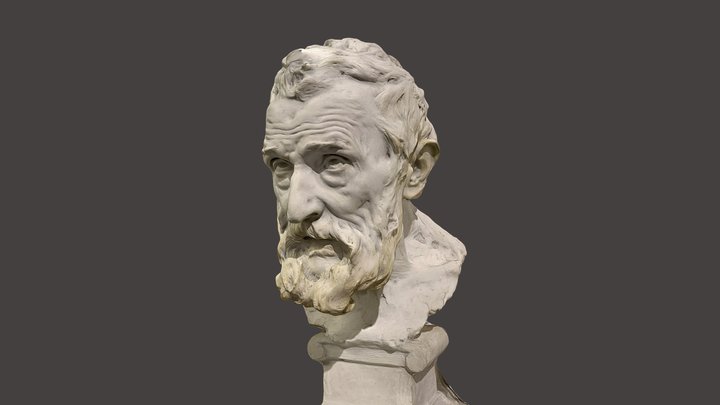 Old man head. Miquel Blay 3D Model