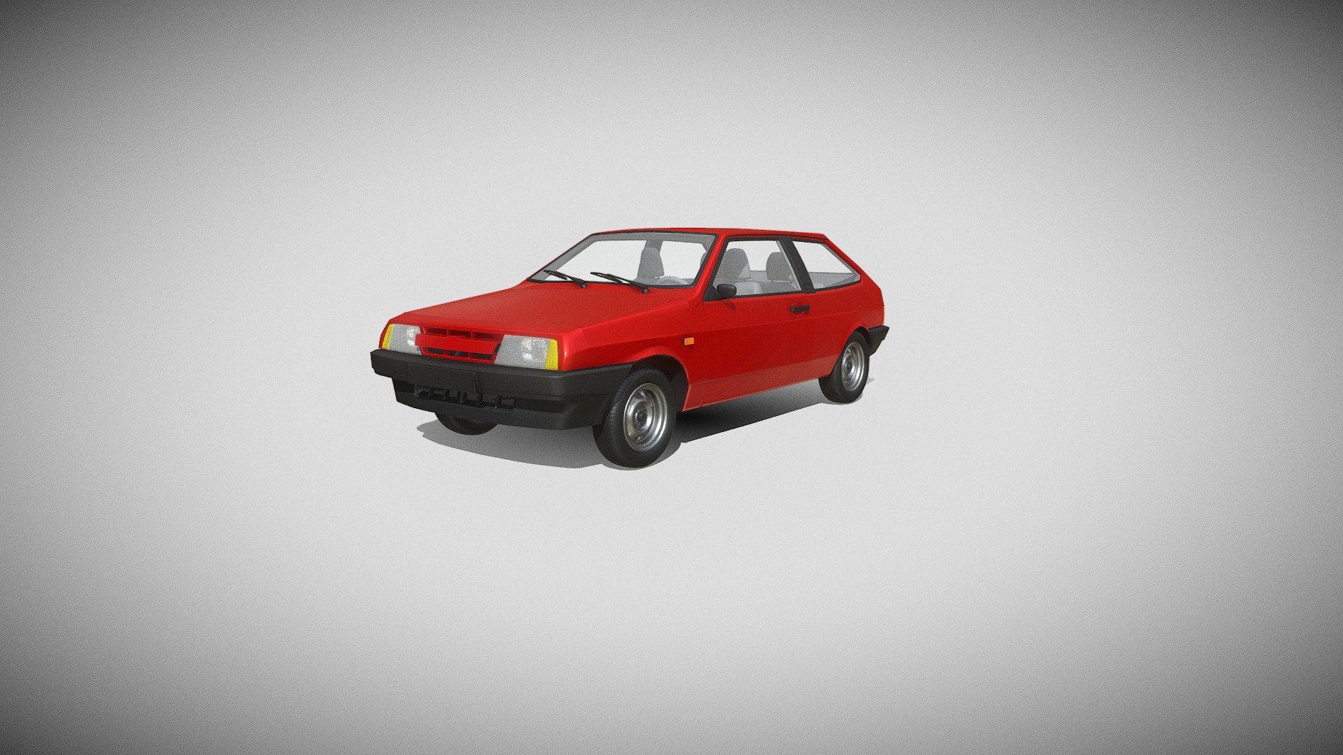 vaz 2108 game ready 3D Model in Compact Cars 3DExport