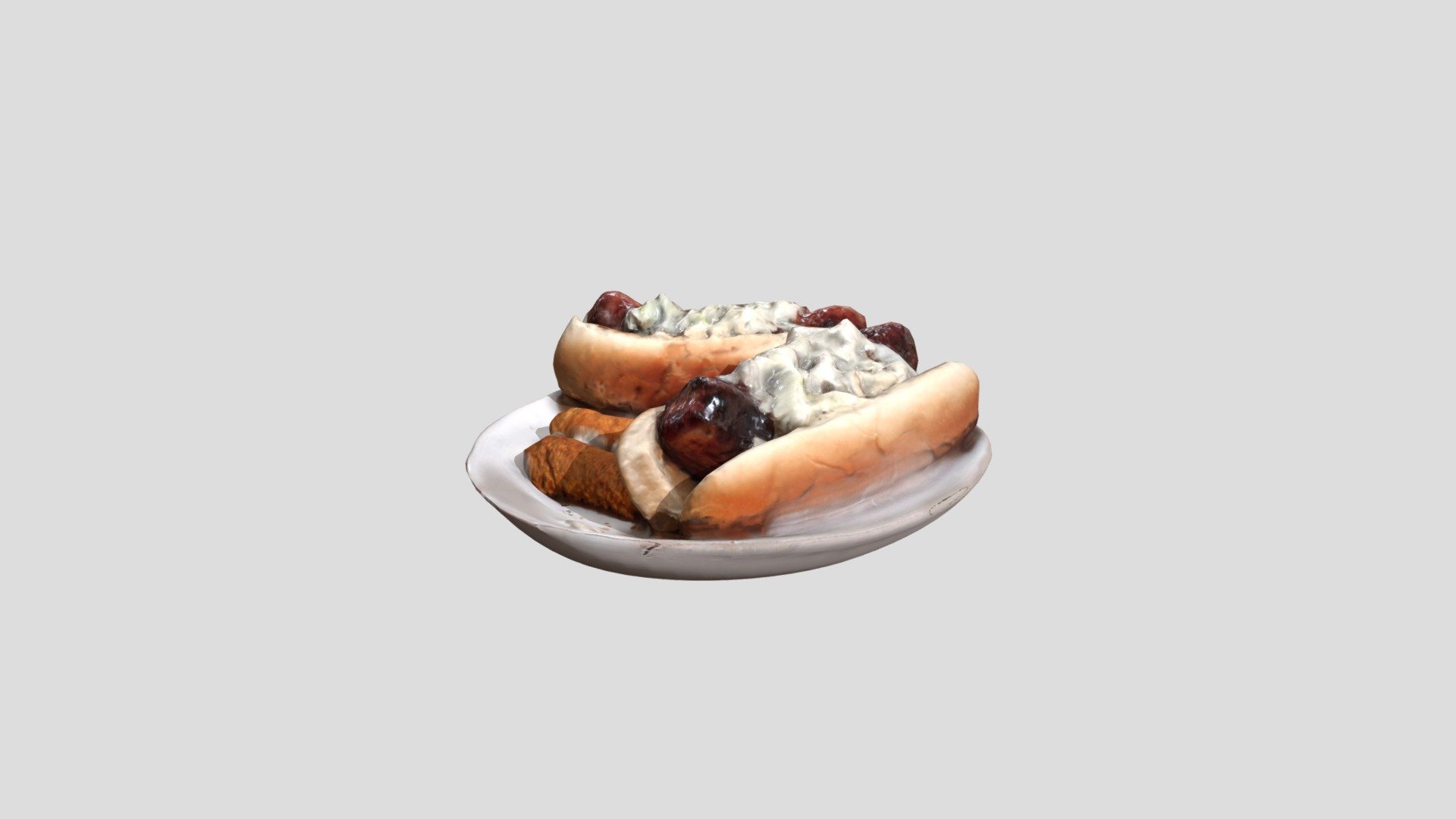 Sausage Sandwich with Mozzarella Sticks