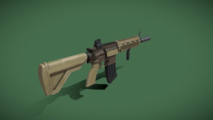HK416 3D Model