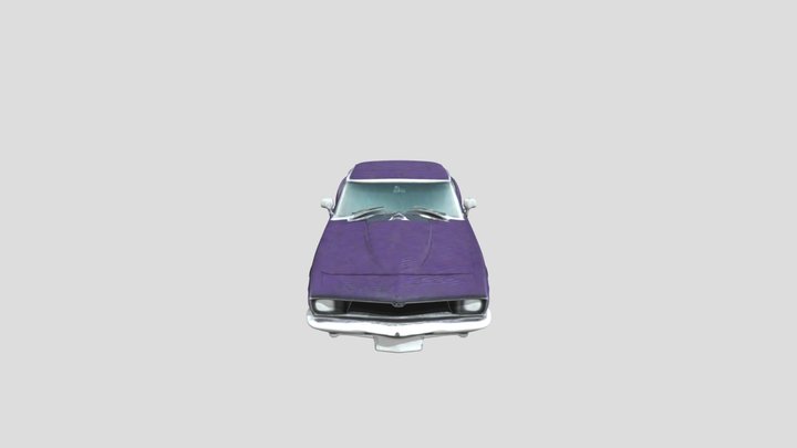 A midnight reflective purple 1967 Chevrolet Cama 3D Model