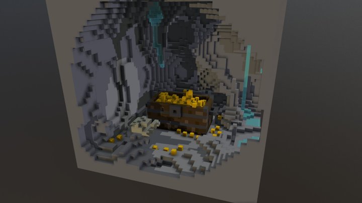 Voxel Cave 3D Model